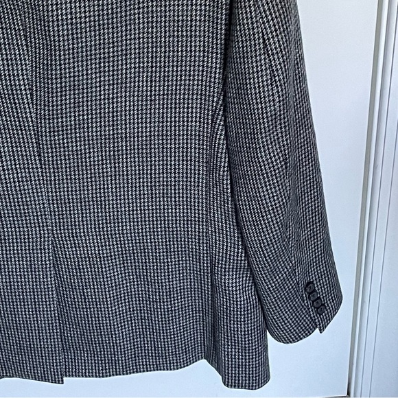 Lauren Ralph Lauren Gray Black 100% Wool Houndstooth Sport Coat Blazer - Picture 13 of 15